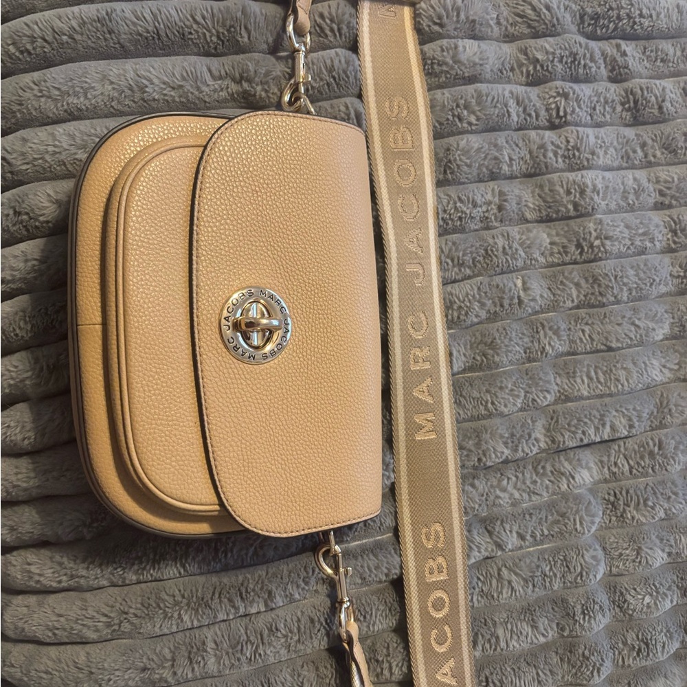 Marc Jacobs Beige Crossbody Saddle Bag